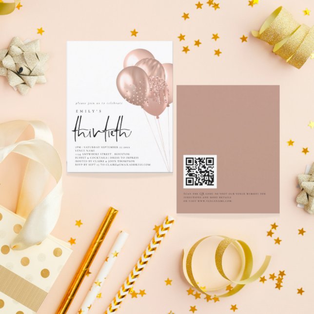 Ballons d'or Rose budget QR Code 30ème parti (Créateur téléchargé)