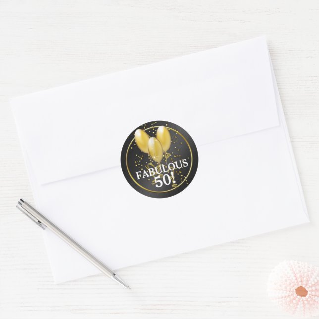 Ballons d'or Stickers 50e anniversaire (Enveloppe)