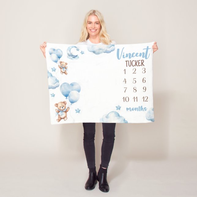 BALLONS D'OURS DE GARÇON Couverture de jalon, Ball (En situation)