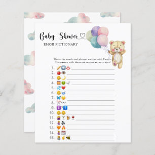 Ballons d'ours en peluche - jeu d'émoticônes