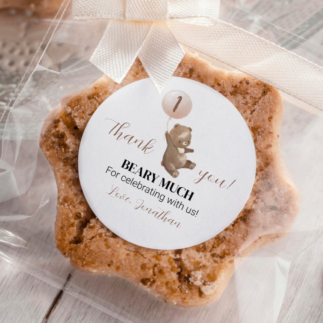 Ballons d'ours minimaux 1er Sticker d'anniversaire (Créateur téléchargé)