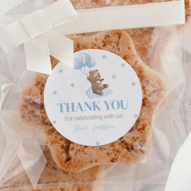 Ballons d'ours minimaux 1er Sticker d'anniversaire (Créateur téléchargé)