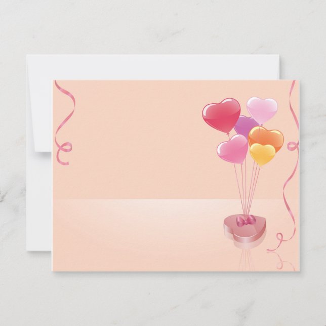 Ballons en forme de cœur et chocolats (Devant)