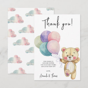 Ballons en forme d'ours en peluche - merci