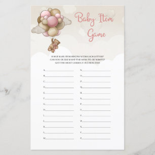 Ballons en ivoire rose ours en teddy Baby Item jeu