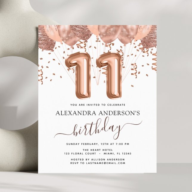 Ballons en or rose bon marché pour fête d'annivers (Créateur téléchargé)