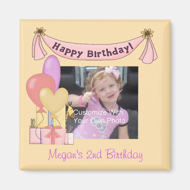 Ballons et cadeaux Anniversaire Magnet (Devant)