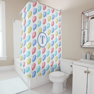 Ballons Festifs Monogramme Douche Rideau