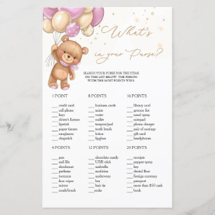 Ballons roses Ours Teddy Ce qu'il y a dans votre s