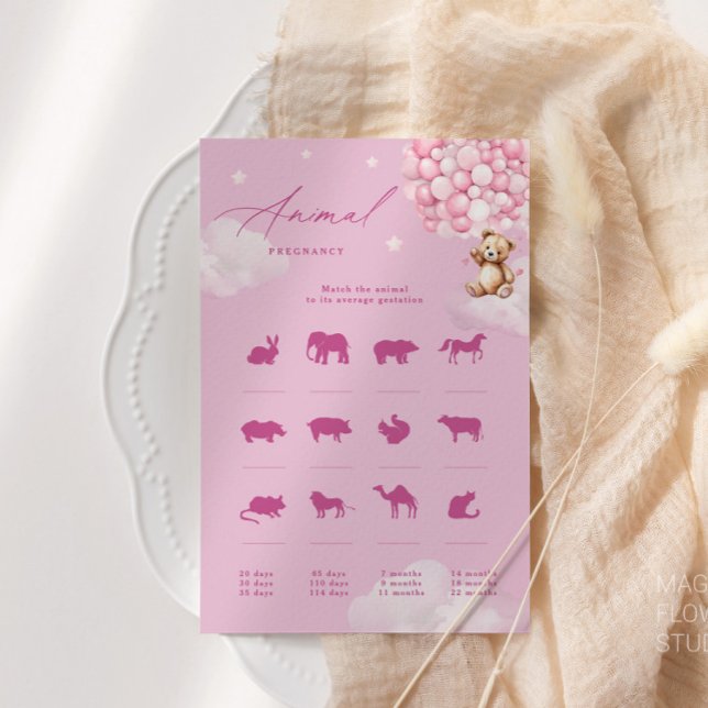 Ballons roses Teddy Bear Animal Grossesse Jeu (Créateur téléchargé)