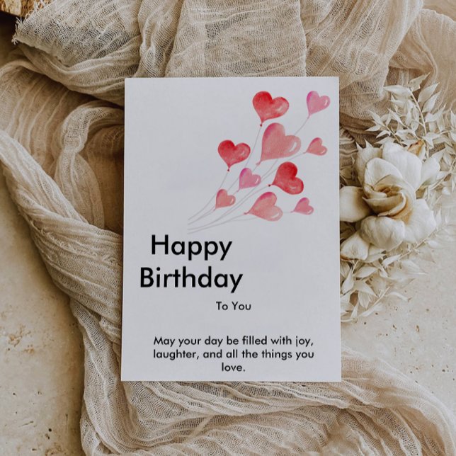 Ballons rouges Imprimable Bonne carte d'anniversai (Red Balloon Printable Happy Birthday Card)