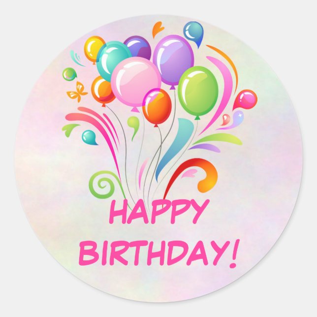 Ballons Stickers Anniversaire (Devant)