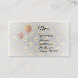 Ballons sur Carte de visite Royal Gold