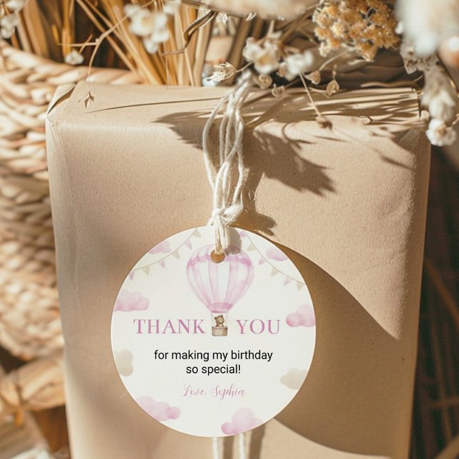 Balloon à air chaud Anniversaire Sticker Étiquette (Créateur téléchargé)