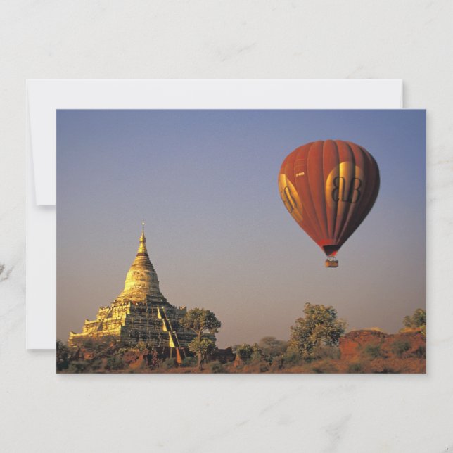 Balloon à air chaud et temple Shwesandaw, Bagan (Devant)