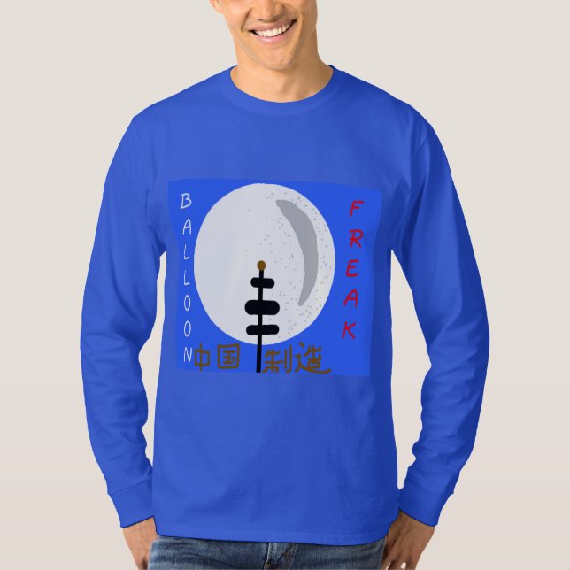 Balloon Freak Design sur T-shirt bleu pour hommes (Devant)