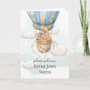 Balloon Ours Teddy Faire-part sucré