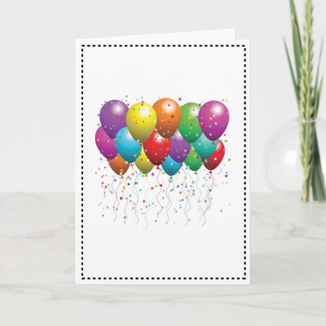 BALLOON PERSONNALISER DE CARTE D'ANNIVERSAIRE (Devant)