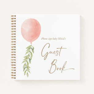 Balloon rose Fille Eucalyptus Foliage Livre d'invi