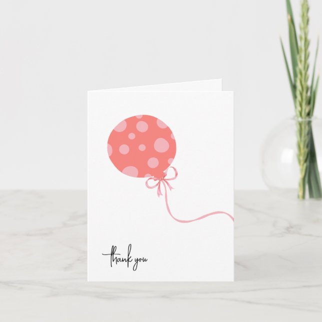 Balloon rose Nouveau Merci bébé (Devant)