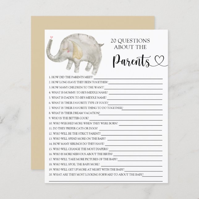 Balloon Silver Elephant jeux sur les parents (Devant / Derrière)