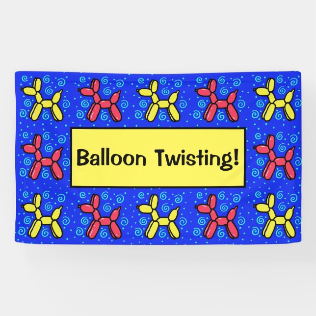 Balloon Twisting ! Banderole (Horizontal)