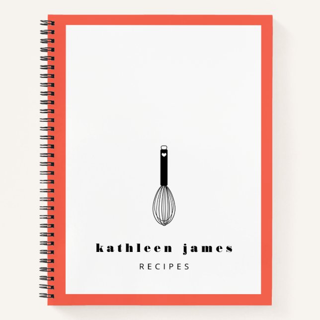 Balloon Whisk Coral profond Carnet blanc (Devant)