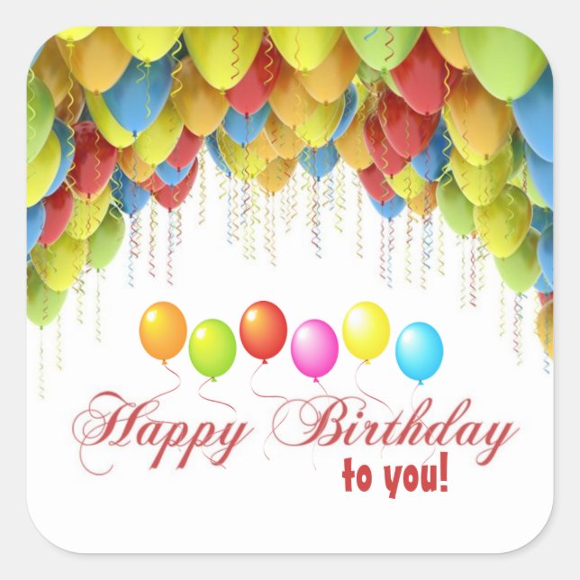 Balloon Wow Stickers Anniversaire (Devant)