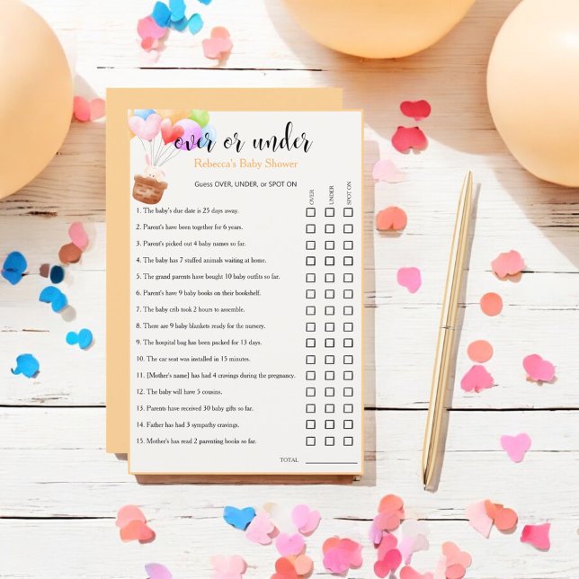 Balloons Arc-En-Ciel Sous La Douche Jeu De Devis (Créateur téléchargé)