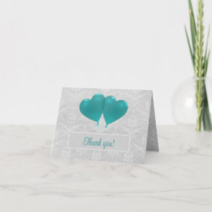 Balloons Coeur turquoise Merci Mariage