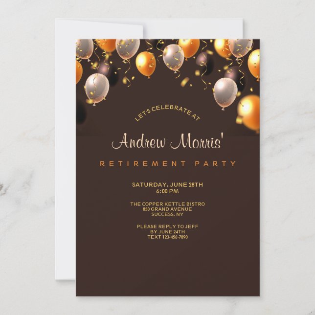 Balloons de Fête Invitation (Devant)