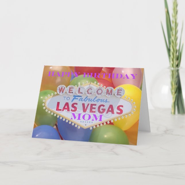 Balloons de Las Vegas ! Bonne carte MOM d'annivers (Devant)