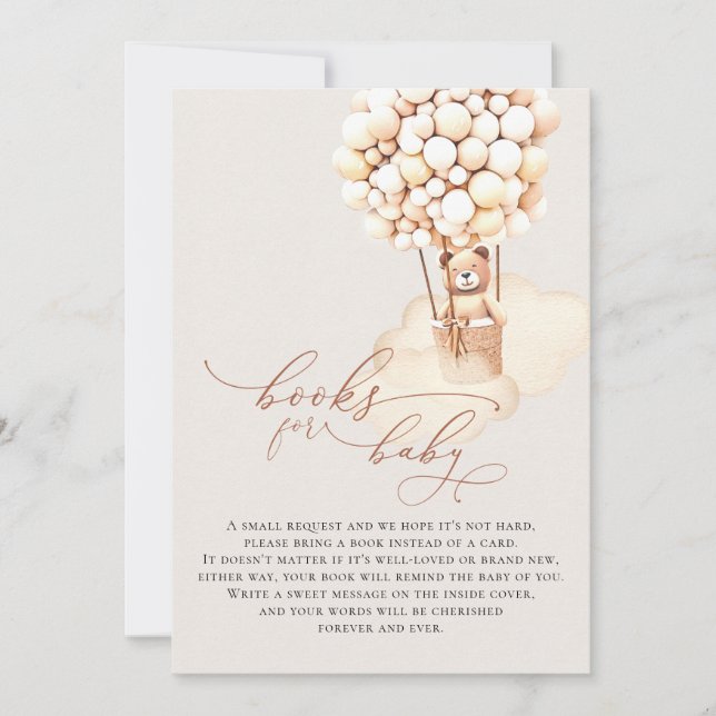 Balloons d'ours Brown Livres pour bébés Carte de b (Devant)