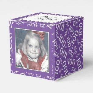 Ballotins 100e photo Keepsaké violet/blanc Motif numérique