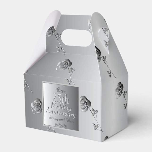 Ballotins 10e, 20e, 25e, 70e anniversaire de Mariage Roses (Verso)