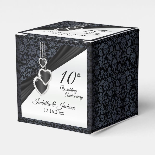 Ballotins 10e anniversaire de mariage onyx (Verso)