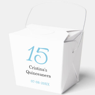 Ballotins 15e anniversaire de quinceanera bleu noir lettre n