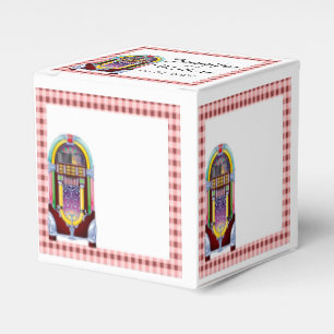 Ballotins 1950 Vintage Jukebox Wedding Favor Box