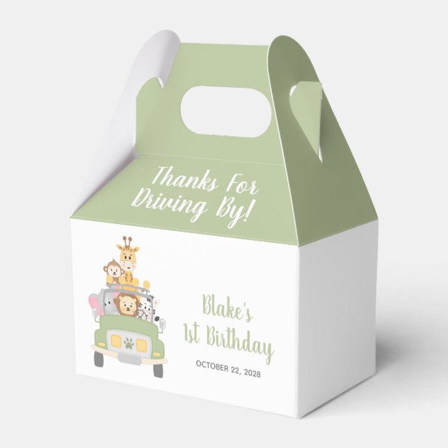 Ballotins 1er Anniversaire Animal Safari Merci Pour La Condu (Verso)