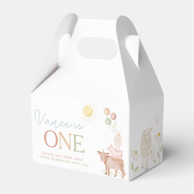 Ballotins 1er Anniversaire Animaux de ferme Barnyard Party B (Verso)