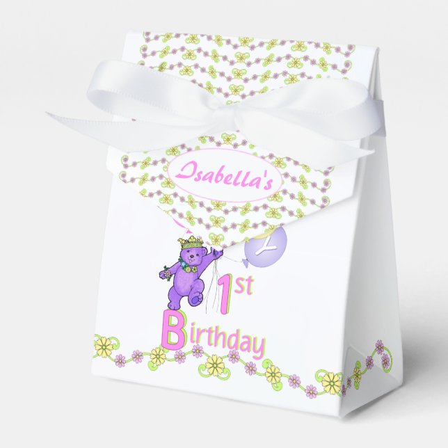 Ballotins 1er Anniversaire Princesse Ours Custom (Verso)