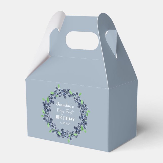 Ballotins 1ère fête d'anniversaire Blueberry Baby Boy (Verso)