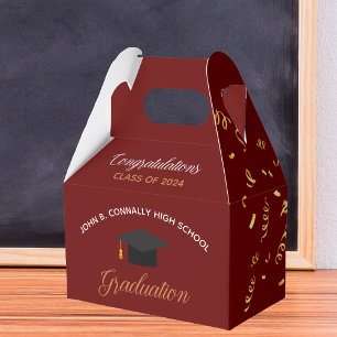 Ballotins 2023 Graduation Red Gold Streamers Custom Party