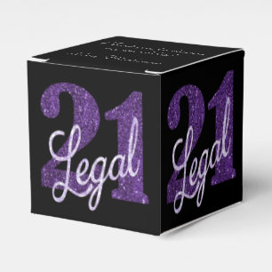 Ballotins 21 et juridique   Purple Faux Parties scintillant 