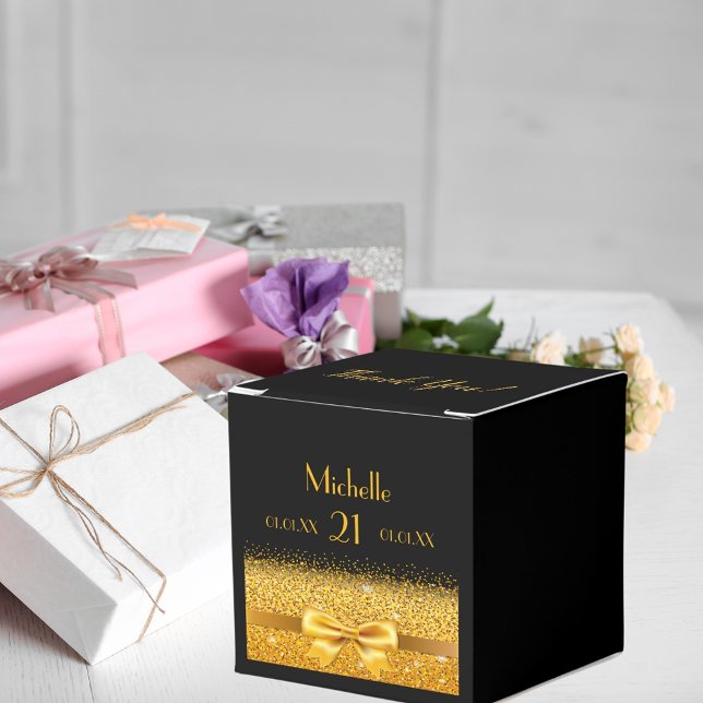 Ballotins 21e anniversaire fête d'or noir merci (Créateur téléchargé)
