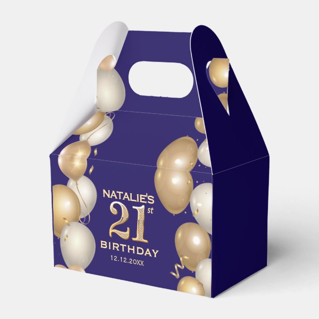 Ballotins 21e Anniversaire Marine Bleu et Ballons d'or (Verso)