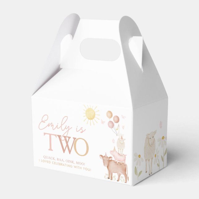 Ballotins 2e anniversaire Animaux de ferme Barnyard Filles d (Verso)