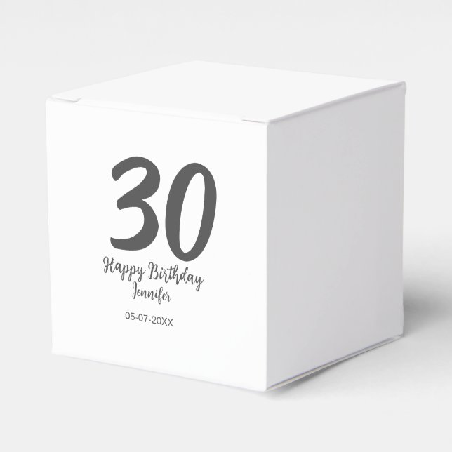 Ballotins 30e anniversaire ajouter nom date année noir modèl (Verso)