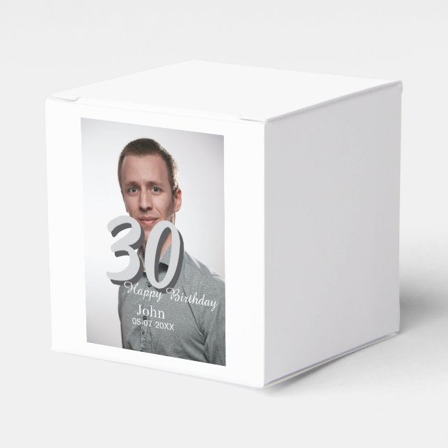 Ballotins 30e anniversaire ajouter nom date année photo blan (Verso)