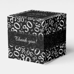 Ballotins 30e anniversaire noir/blanc Motif de nombre aléato